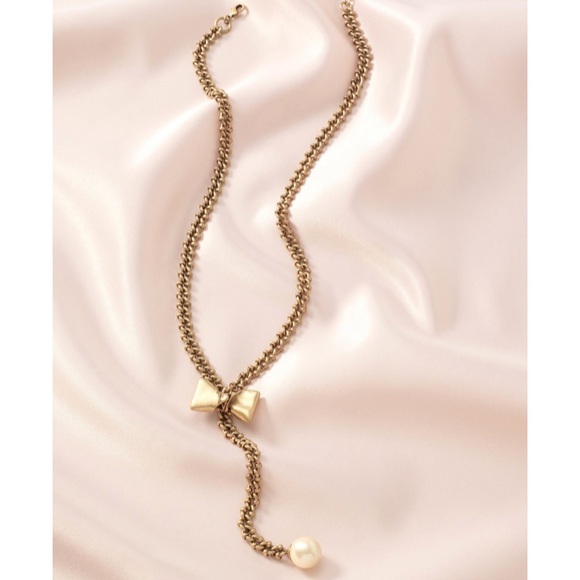 Stella & Dot The Lady Bow-Long NeckLace NWT - Picture 2 of 5